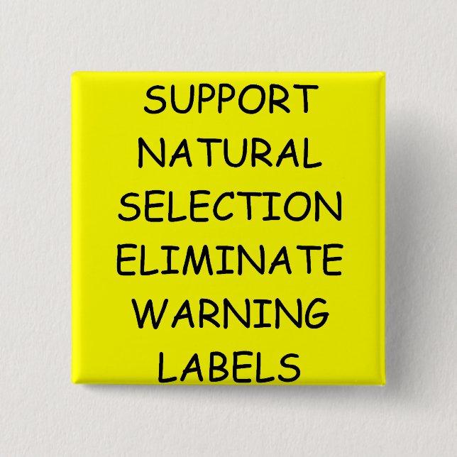 DARWIN evolution joke 15 Cm Square Badge (Front)