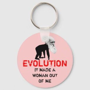 Darwin evolution key ring