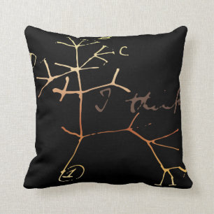 Darwin, I think tree of life Cushion