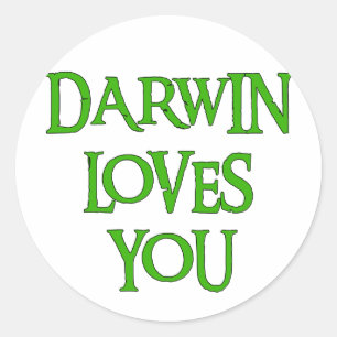 Darwin Loves You Classic Round Sticker