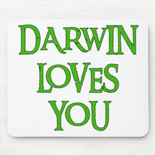 Darwin Loves You Mouse Mat