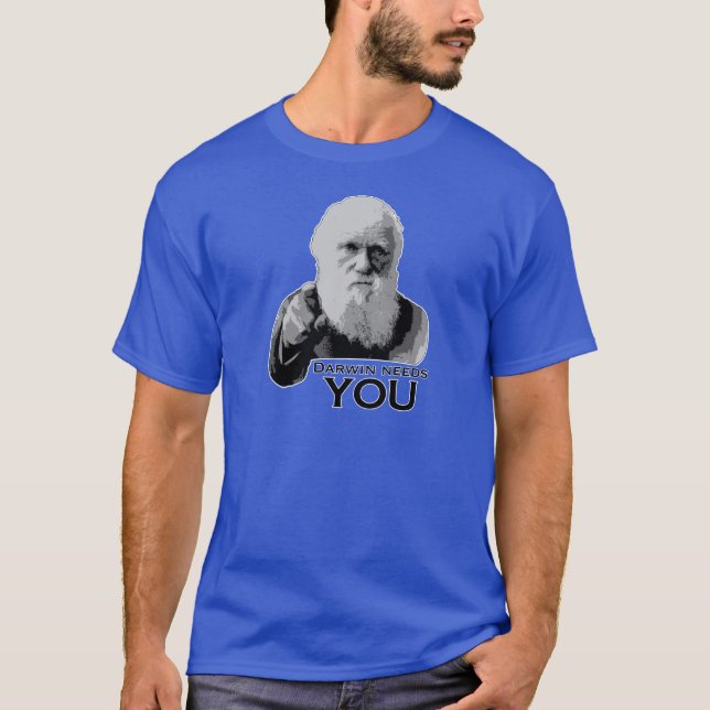 Darwin Needs You (dark colours) T-Shirt (Front)