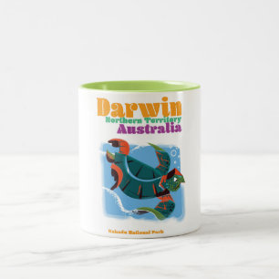 Darwin, Northern Territory Australia travel poster Two-Tone Coffee Mug