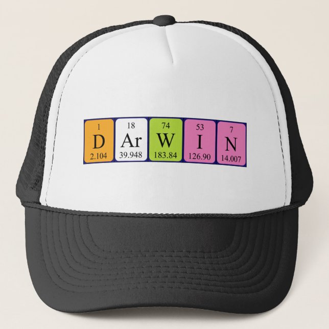 Darwin periodic table name hat (Front)