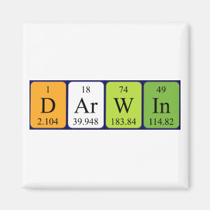 Darwin periodic table name magnet