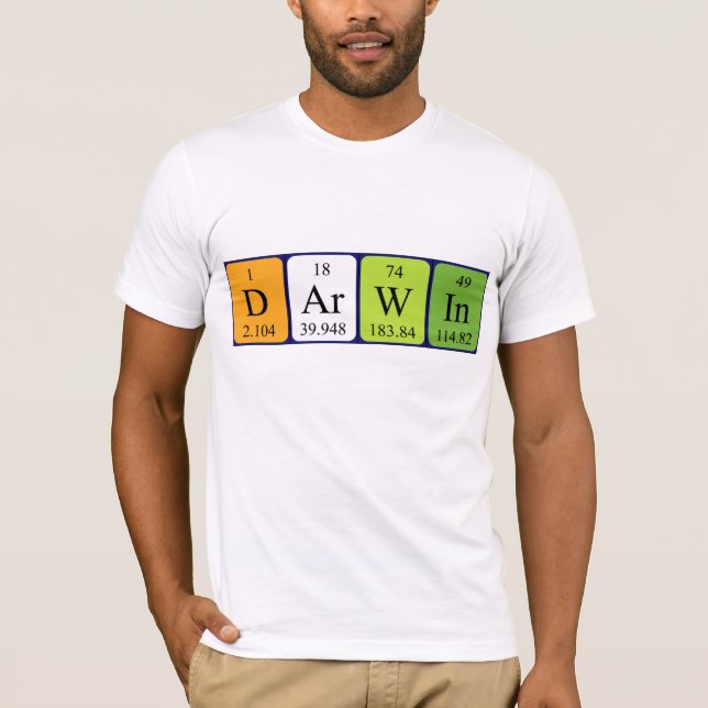 Darwin periodic table name shirt (Front)