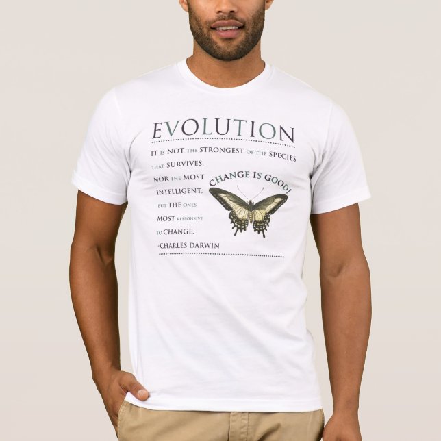 Darwin Quote Evolution T-Shirt (Front)