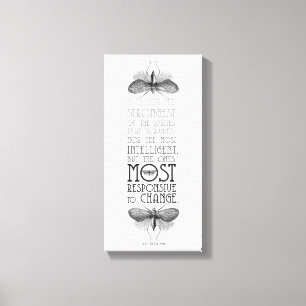 Darwin Quote Survival Of Most Adaptable Canvas Print