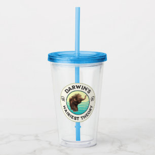 Darwin’s Hairiest Theory Cute Woolly Mammoth Acrylic Tumbler