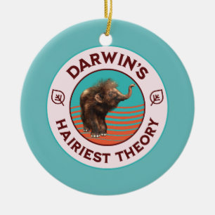 Darwin’s Hairiest Theory Cute Woolly Mammoth  Ceramic Tree Decoration