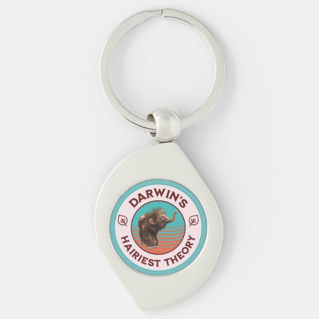 Darwin’s Hairiest Theory Cute Woolly Mammoth  Key Ring (Front)
