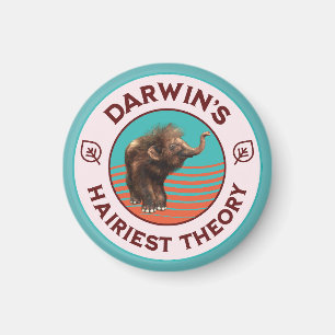 Darwin’s Hairiest Theory Cute Woolly Mammoth  Magnet