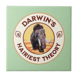 Darwin’s Hairiest Theory Cute Woolly Mammoth Tile