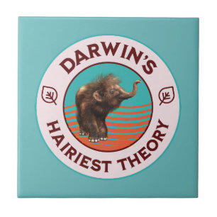 Darwin’s Hairiest Theory Cute Woolly Mammoth  Tile