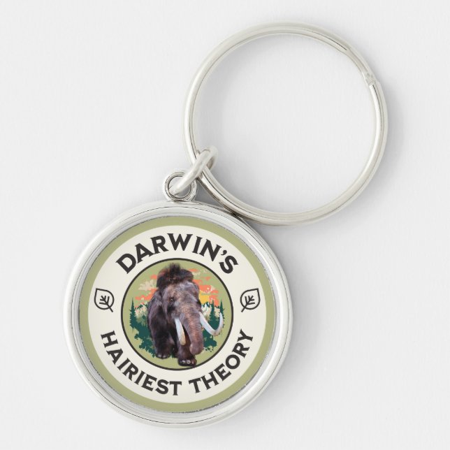 Darwin’s Hairiest Theory Woolly Mammoth  Key Ring (Front)