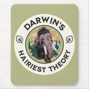Darwin’s Hairiest Theory Woolly Mammoth  Mouse Mat