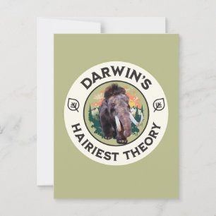 Darwin’s Hairiest Theory Woolly Mammoth Postcard