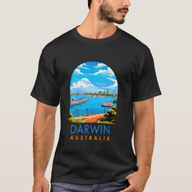 Darwin Travelling Travel Vacation Souvenir Darwin  T-Shirt (Front)