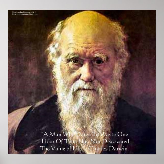 Darwin "Value Of Life" Wisdom Quote Posters (Front)