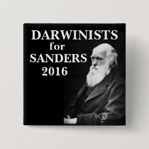 Darwinists for Sanders 15 Cm Square Badge