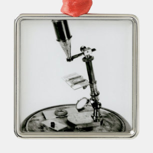 Darwin's microscope metal tree decoration