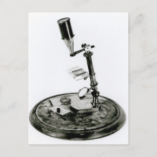 Darwin's microscope postcard
