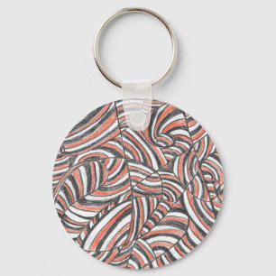 Darya Abstract Hand-Drawn Art Tote Bag Key Ring