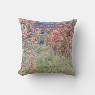 Das Haus in den Rosen - Claude Monet Cushion
