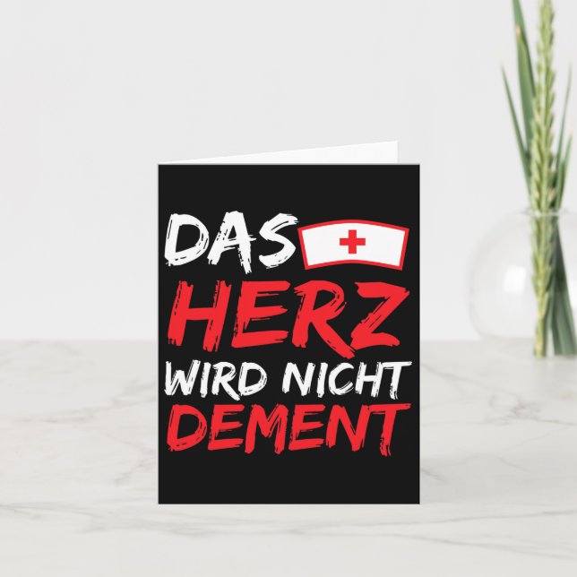 Das Herz Wird Nicht Dement Heimerheimer Saying Alt Card (Front)