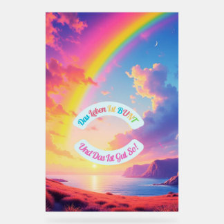 Das Leben ist BUNT Acrylic Sign