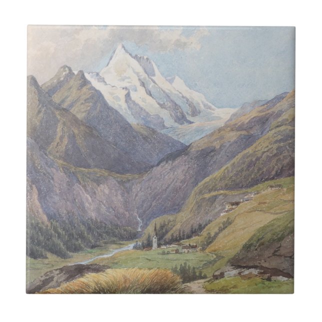Das Mölltal mit dem Großglockner – Carl Lafite Tile (Front)