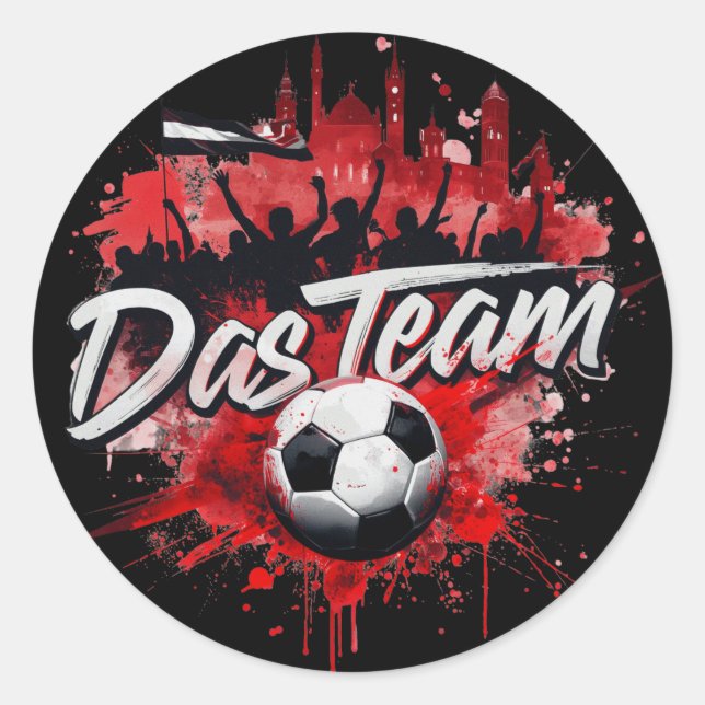 Das Team - the nickname of the Austria team Classic Round Sticker (Front)