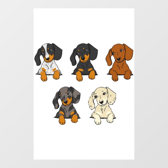 Daschund Window Cling (Sheet)