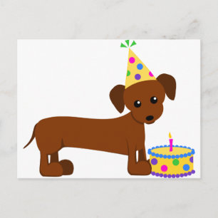 DaschundBDay Postcard