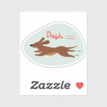 "dash" cute illustrated long dog retro mint