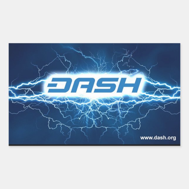 DASH Electric Sicker Rectangular Sticker (Front)