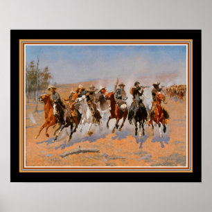 "Dash for the Timbers" by Frederic Remington Poster