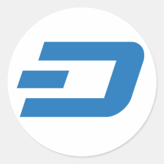 Dash Sticker, White Background Classic Round Sticker