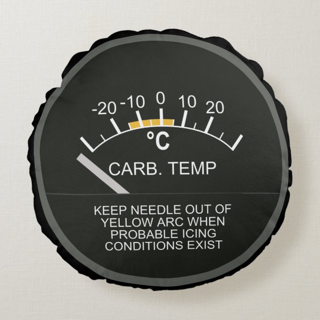 Dashboard Carburator Air Temperature Gauge Round Cushion (Front)