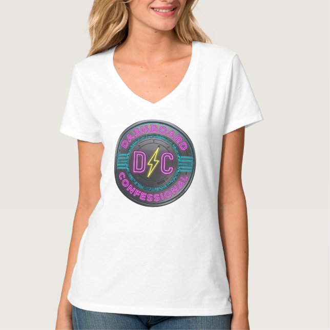 Dashboard Confessional Logo Vintage Style Graphic  T-Shirt (Front)