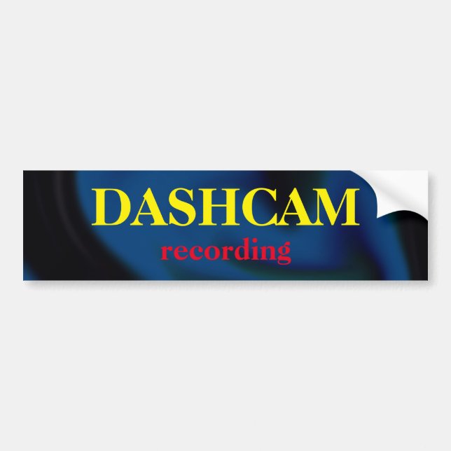 Dashcam Bumper Sticker (Front)