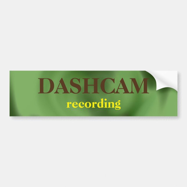 Dashcam Bumper Sticker (Front)