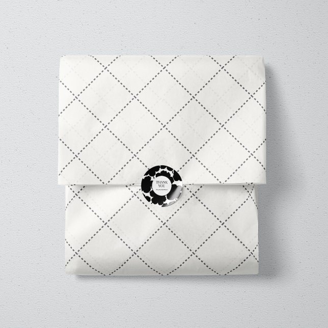 Dashed Diamond Grid Geometric Soft White Tissue Paper (Creator Uploaded)