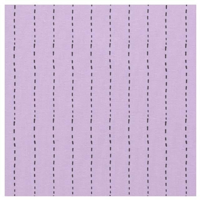 Dashed Lines on Light Purple Fabric (Close Up)