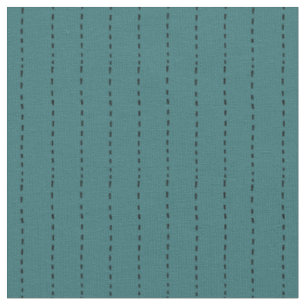 Dashed Lines on Teal Fabric