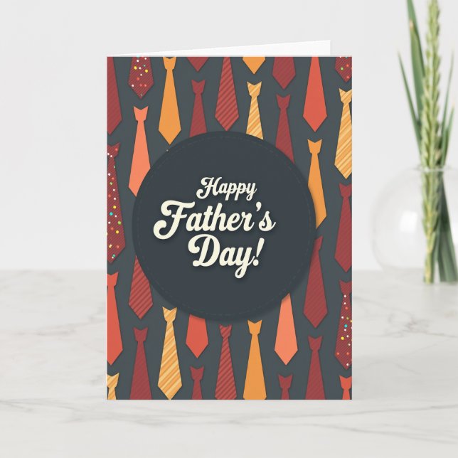 Dashed Oval Fathers Day Card (Front)