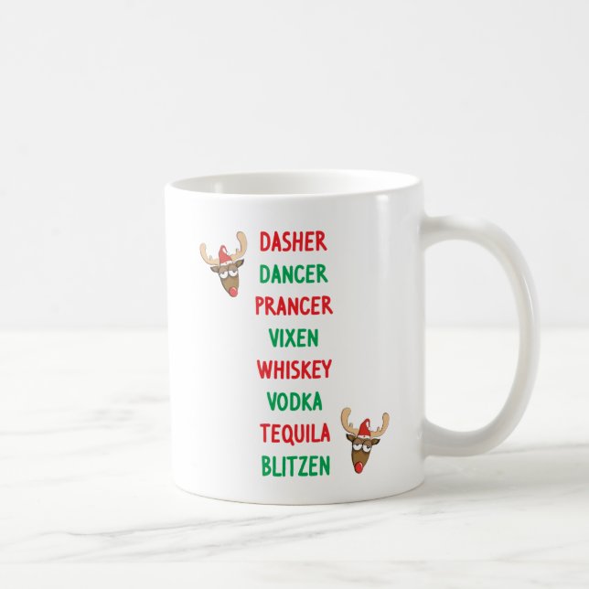 Dasher Dancer Coffee Mug (Right)