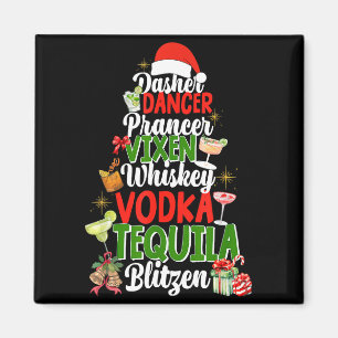 Dasher Dancer Prancer Vixen Moscato Vodka Tequila Magnet