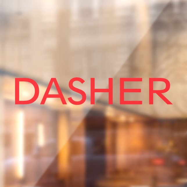 Dasher Delivery Driver Car Window Decal (Sheet 2)