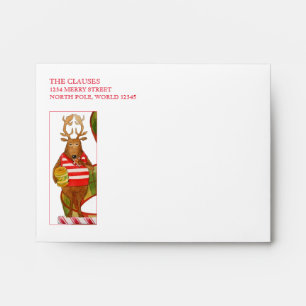 DASHER REINDEER A2 Envelopes (4.25x5.6 Note Cards)